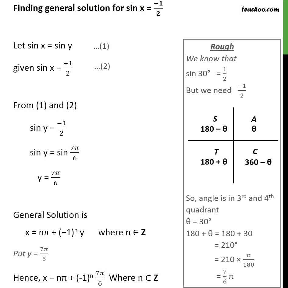 Ex 3.4, 7 - Find general solution of sin 2x + cos x = 0 - Ex 3.4