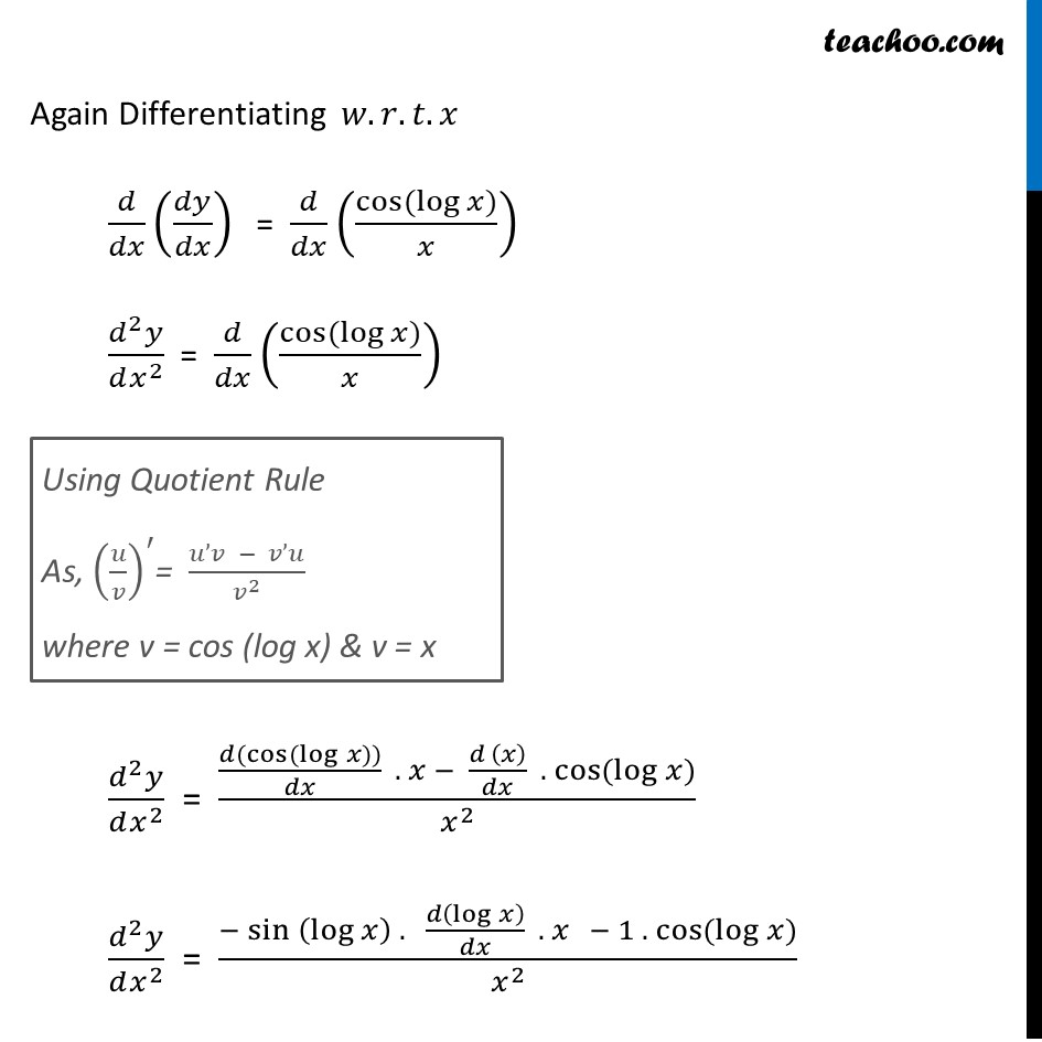 Ex 5.7, 10 - Chapter 5 Class 12 Continuity and Differentiability - Part 2