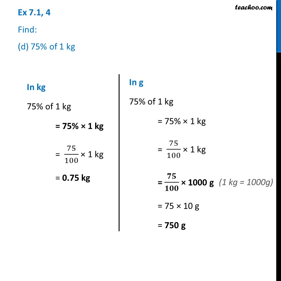 ex-7-1-4-find-d-75-of-1-kg-comparing-quantities-class-7