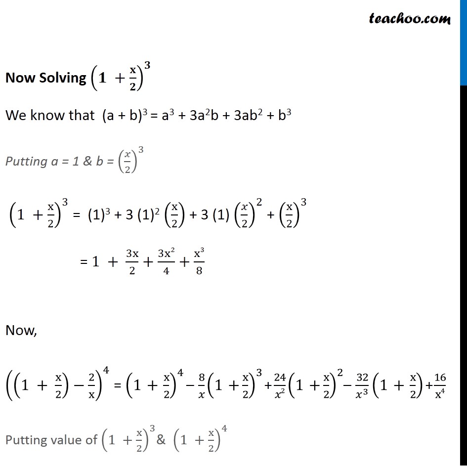 Misc 9 Expand Using Binomial Theorem 1 X 2 2 X 4 Miscellaneou