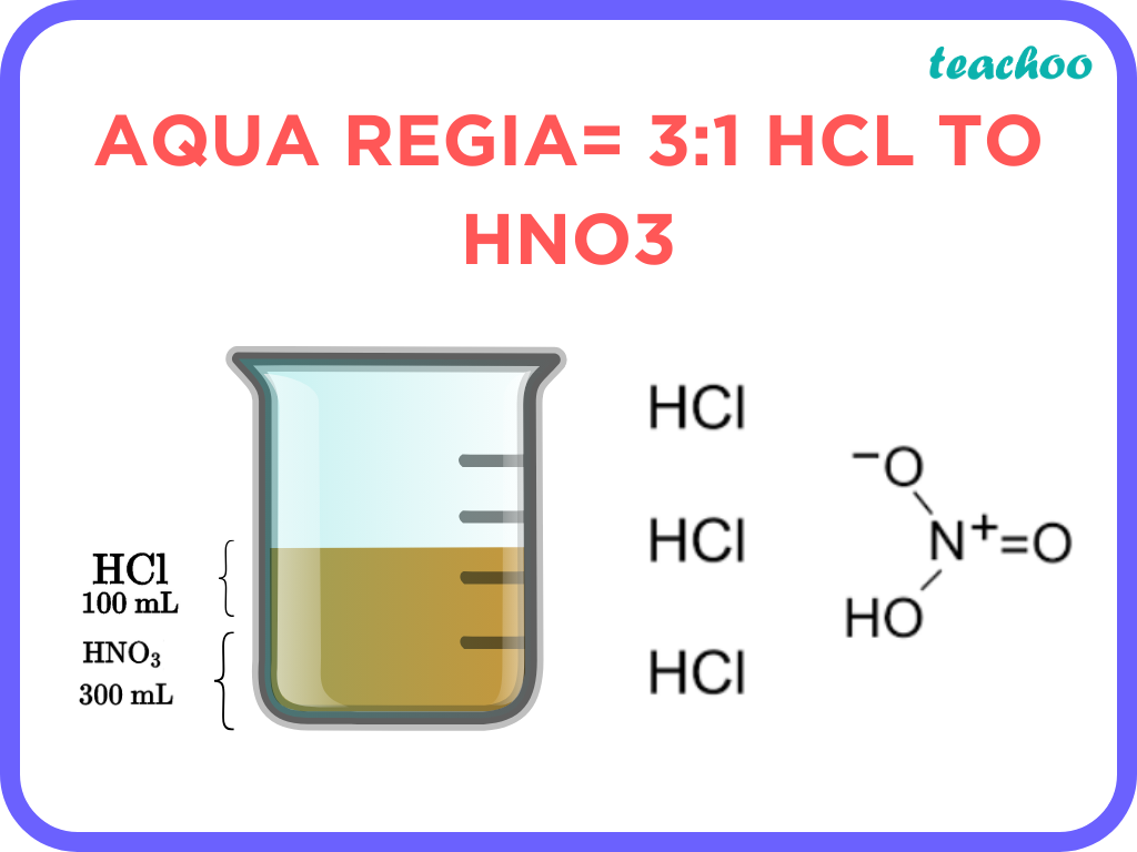 aqua regia 3 1 HCl to HNO3 - Teachoo.png