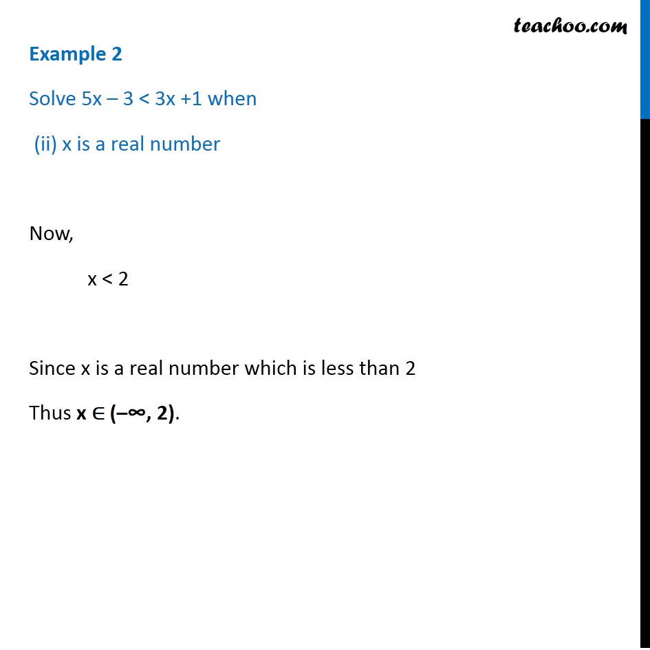 Example 2 - Chapter 6 Class 11 Linear Inequalities - Part 2