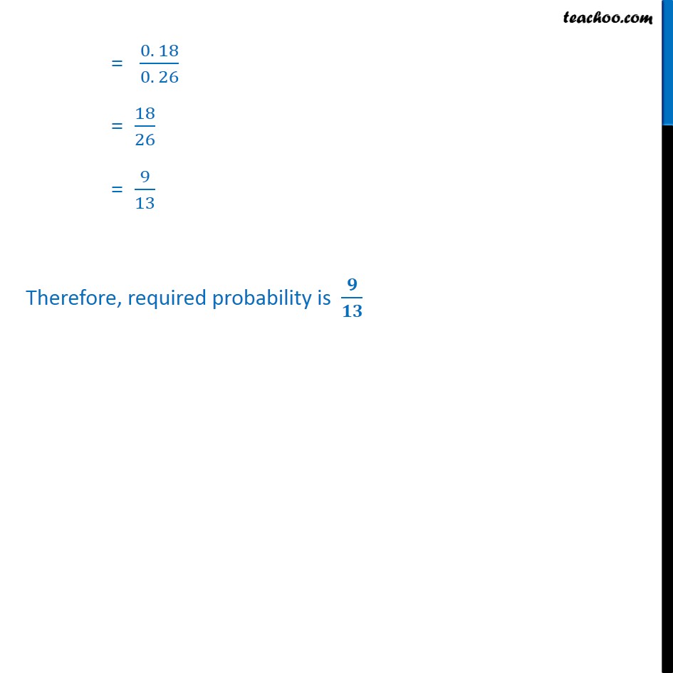 Ex 13.3, 3 - Chapter 13 Class 12 Probability - Part 3