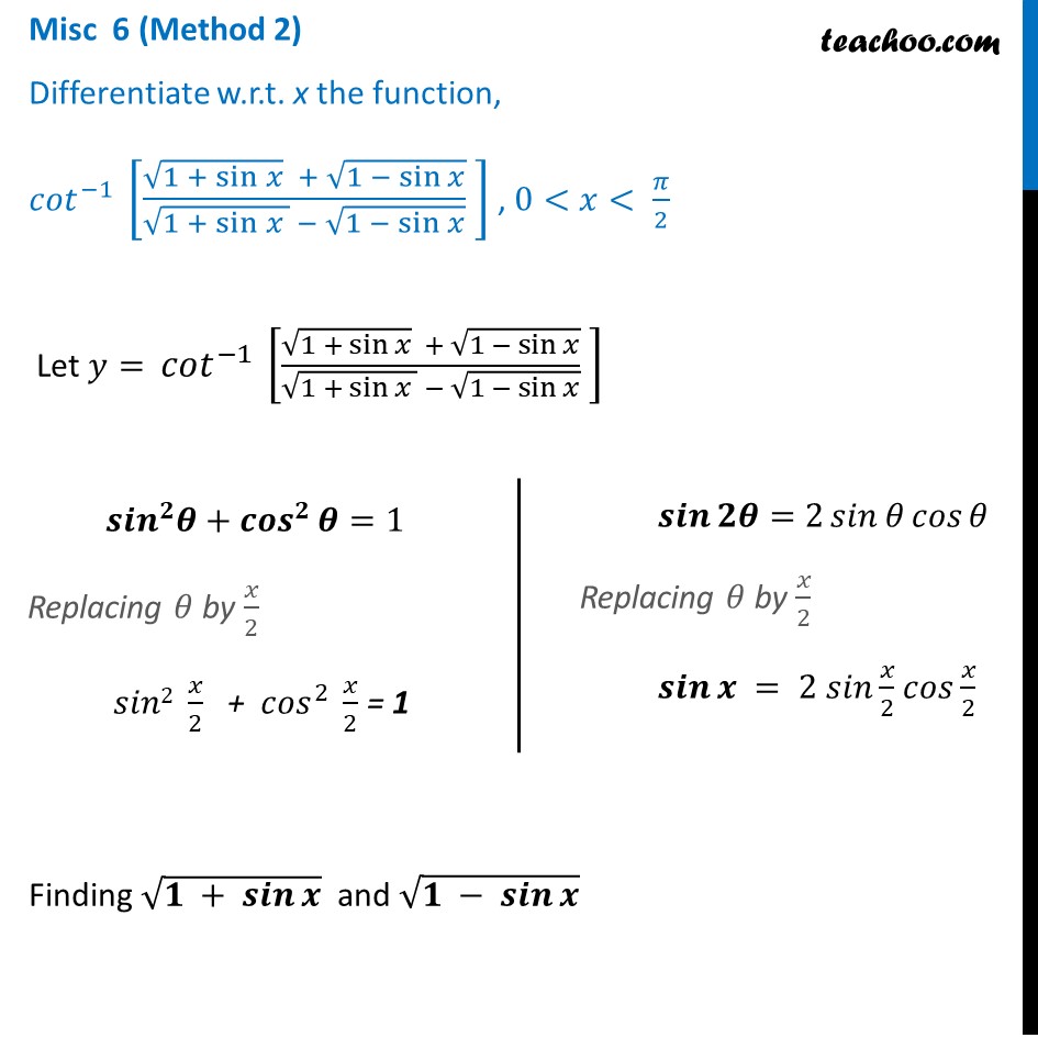 Misc  6 - Chapter 5 Class 12 Continuity and Differentiability - Part 5
