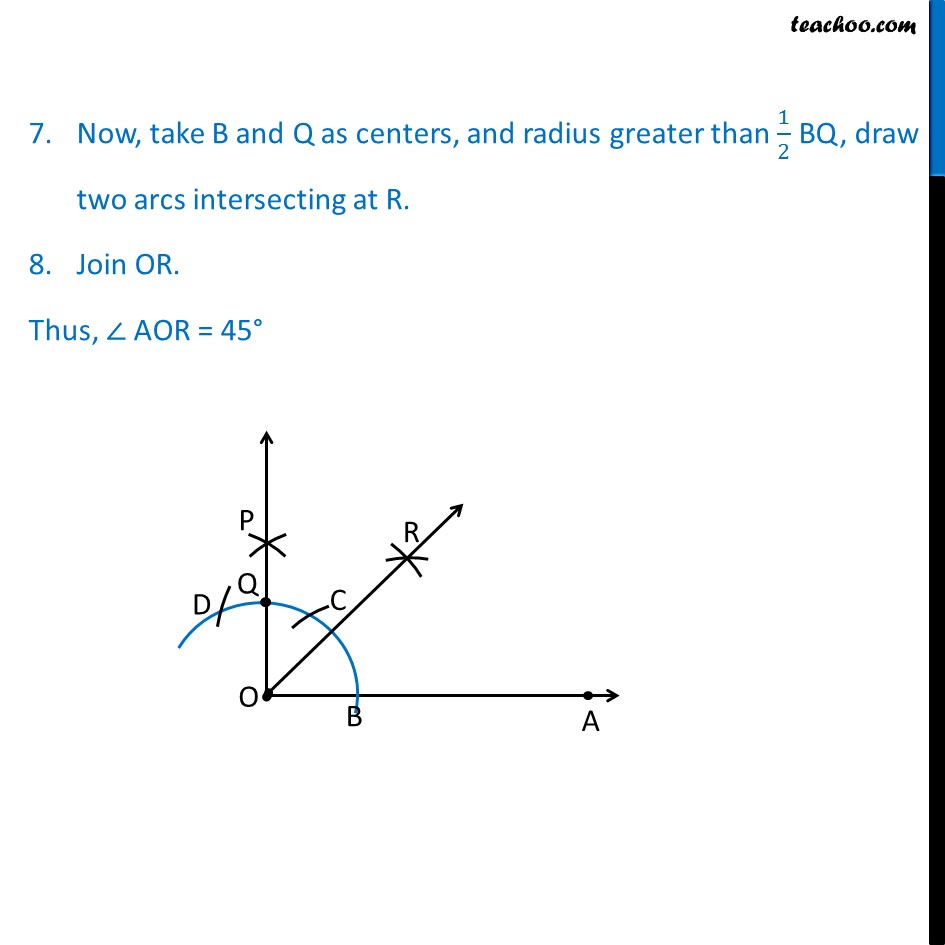 How To Construct 45 Degree