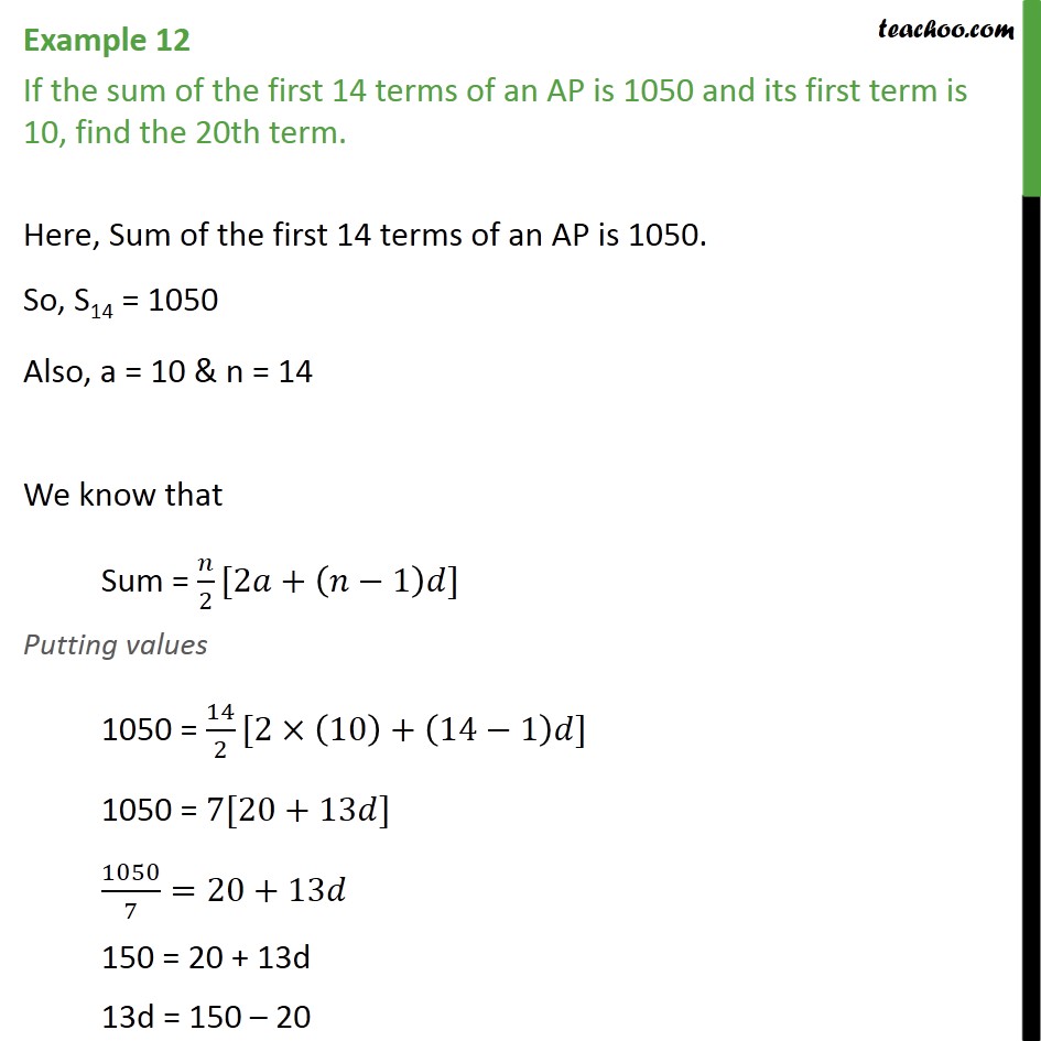 example-12-if-sum-of-first-14-terms-of-an-ap-is-1050-examples