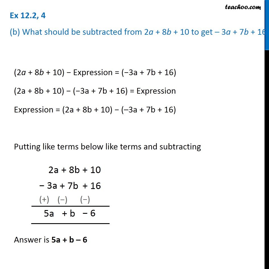 what-should-be-subtracted-from-2a-8b-10-to-get-3a-7b-16