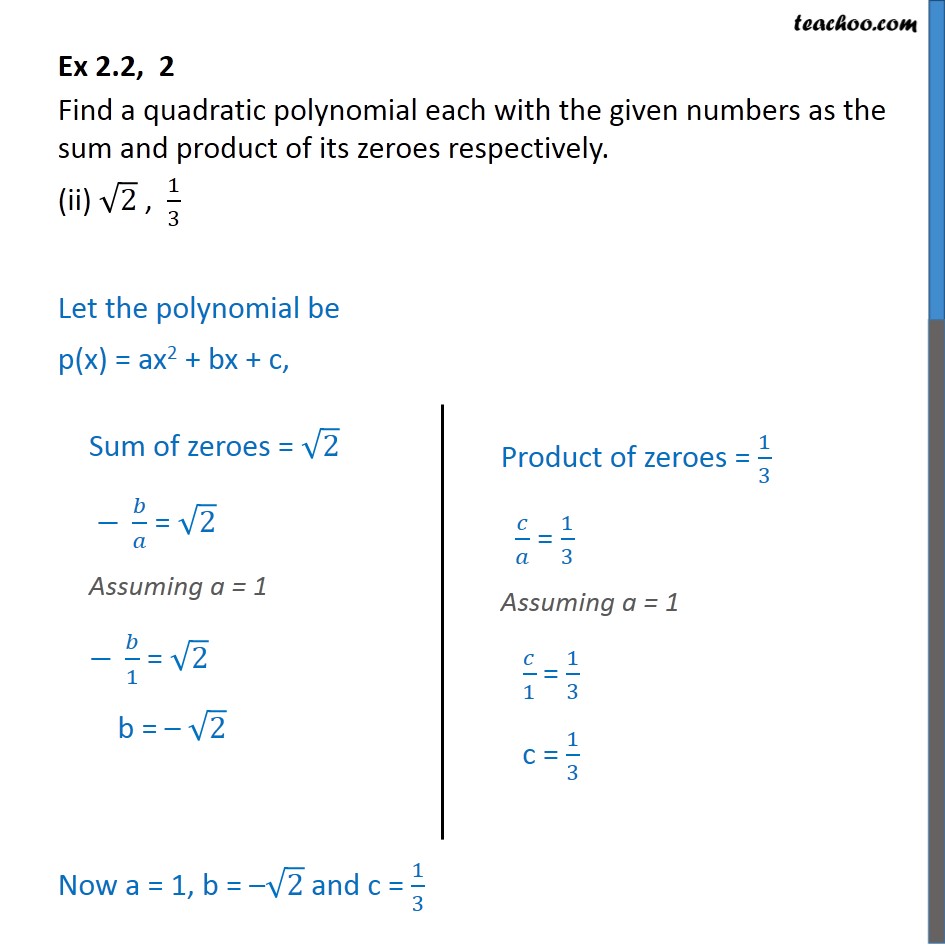 Ex 2.2, 2 - Chapter 2 Class 10 Polynomials - Part 3