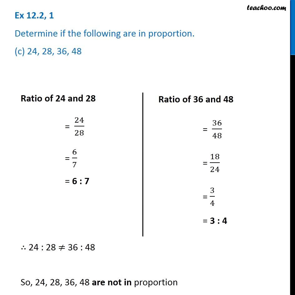 Ex 12.2, 1 - Chapter 12 Class 6 Ratio And Proportion - Part 3