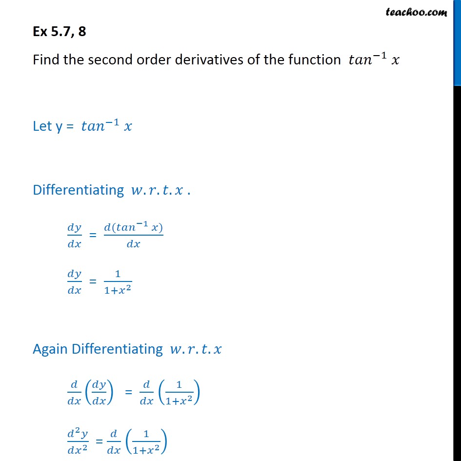 ex-5-7-8-find-second-order-derivatives-of-tan-1-x-ex-5-7