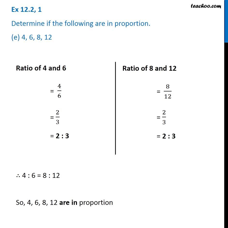 Ex 12.2, 1 - Chapter 12 Class 6 Ratio And Proportion - Part 6