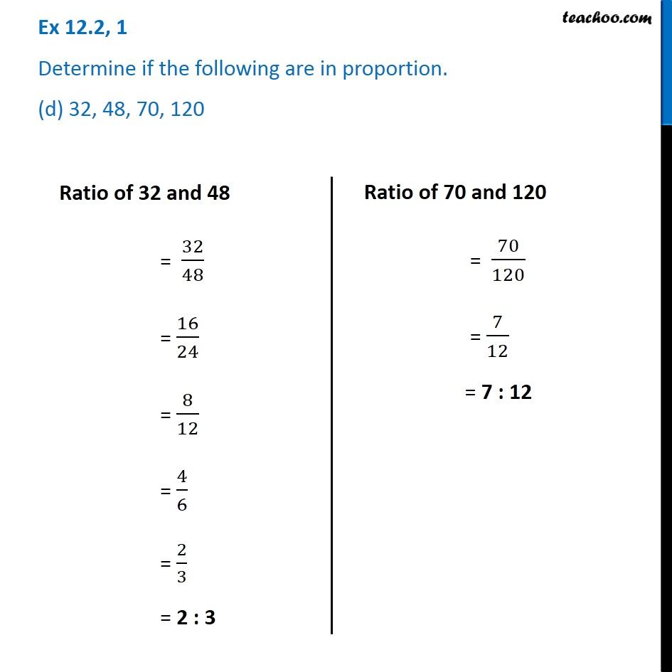 Ex 12.2, 1 - Chapter 12 Class 6 Ratio And Proportion - Part 4