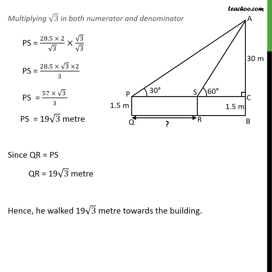 Ex 9.1, 6 - Chapter 9 Class 10 Some Applications of Trigonometry - Part 5