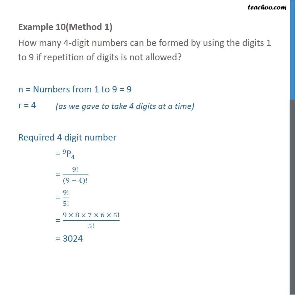 Example 10 - How many 4-digit numbers can be formed - Chapter 7 - Examples
