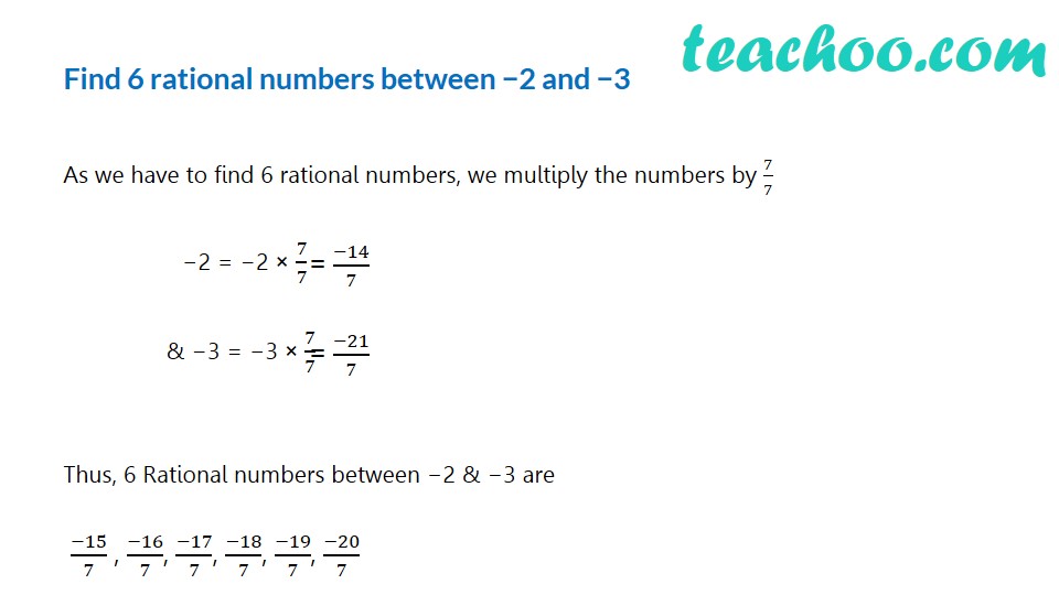 How To Find Rational Numbers Between 2 And 3