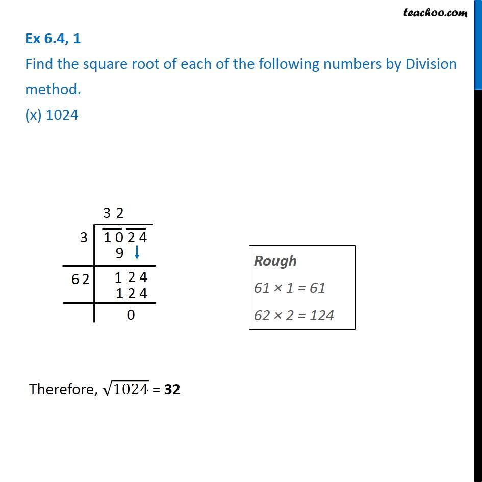 find-square-root-of-1024-by-division-method-teachoo-maths