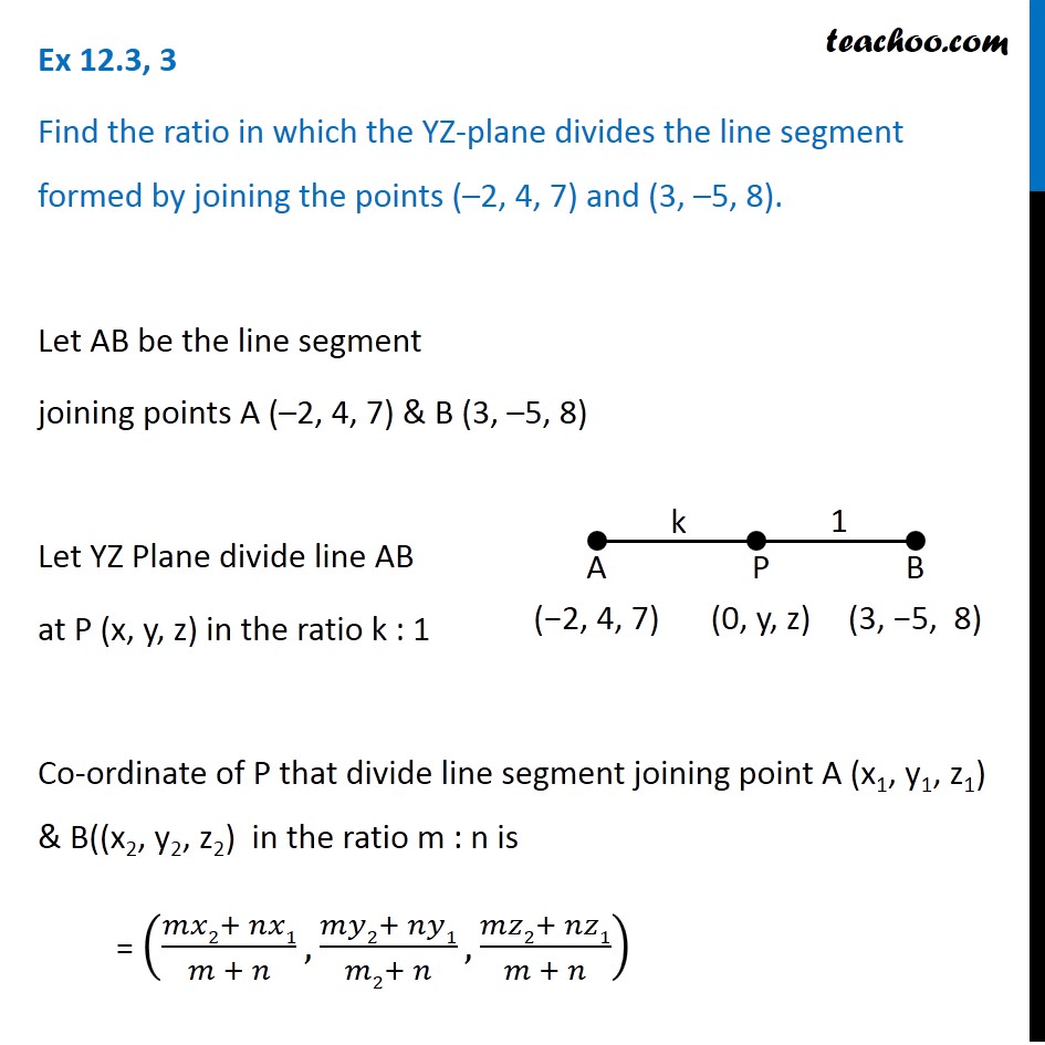 Question 3 - Section Formula in 3D Geometry