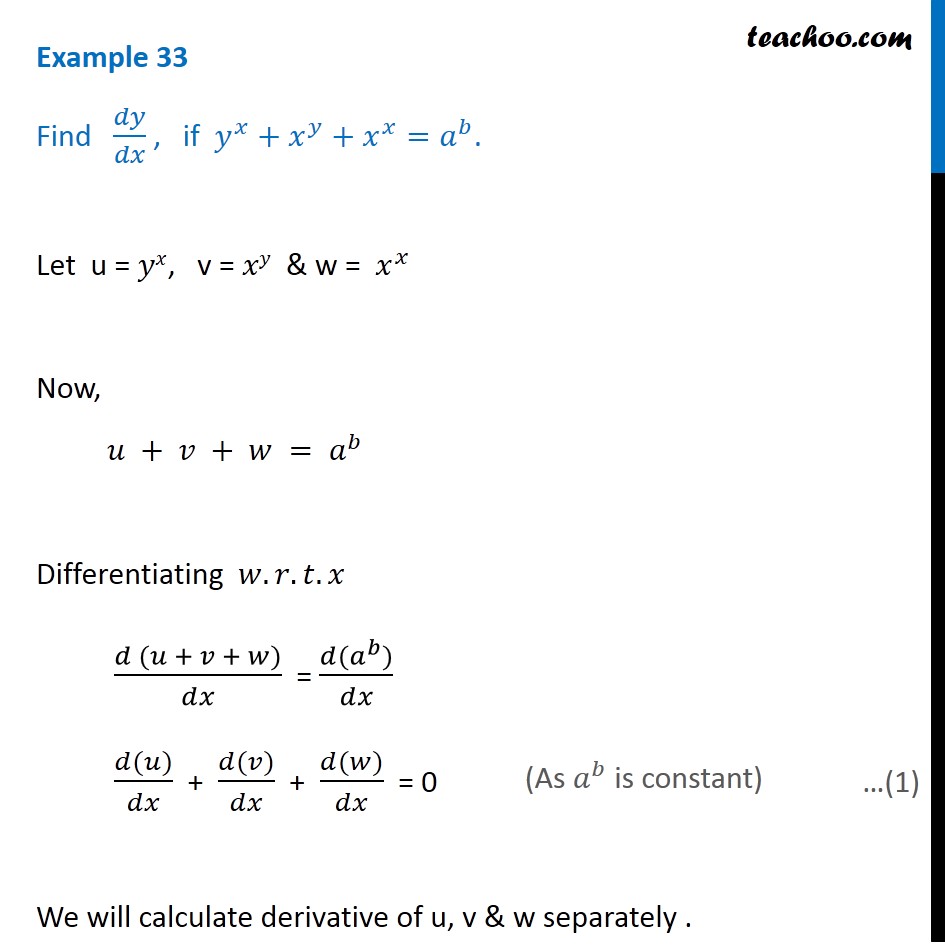 example-33-find-dy-dx-if-yx-xy-xx-ab-class-12