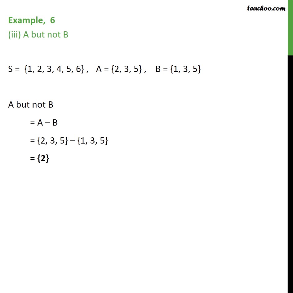 Example,  6 - Chapter 16 Class 11 Probability - Part 3