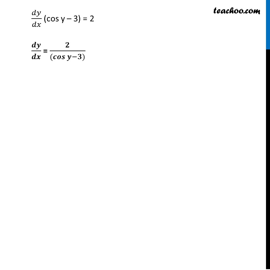 Ex 5.3, 2 - Chapter 5 Class 12 Continuity and Differentiability - Part 2