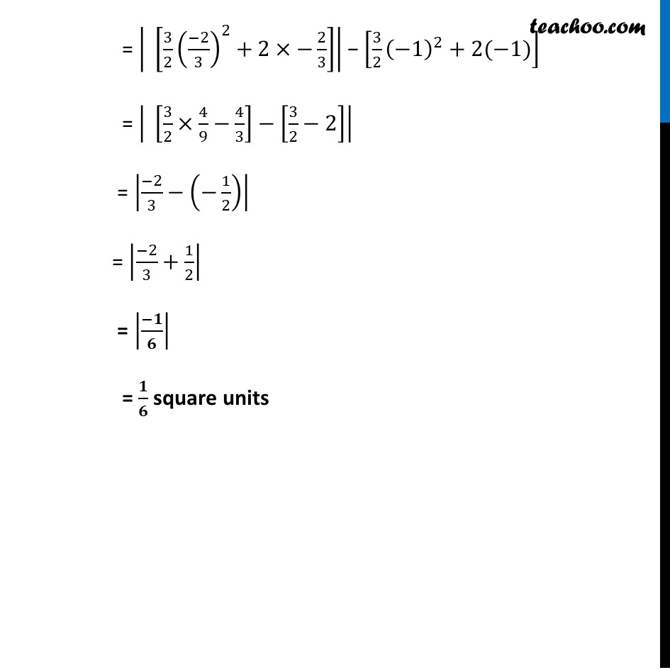 Example 3 - Find area bounded by y = 3x + 2, x = -1, 1 - Examples