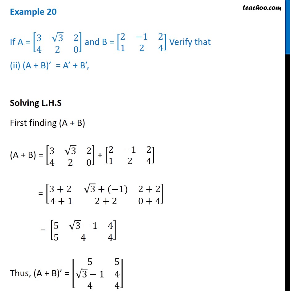 Example 20 - Chapter 3 Class 12 Matrices - Part 2