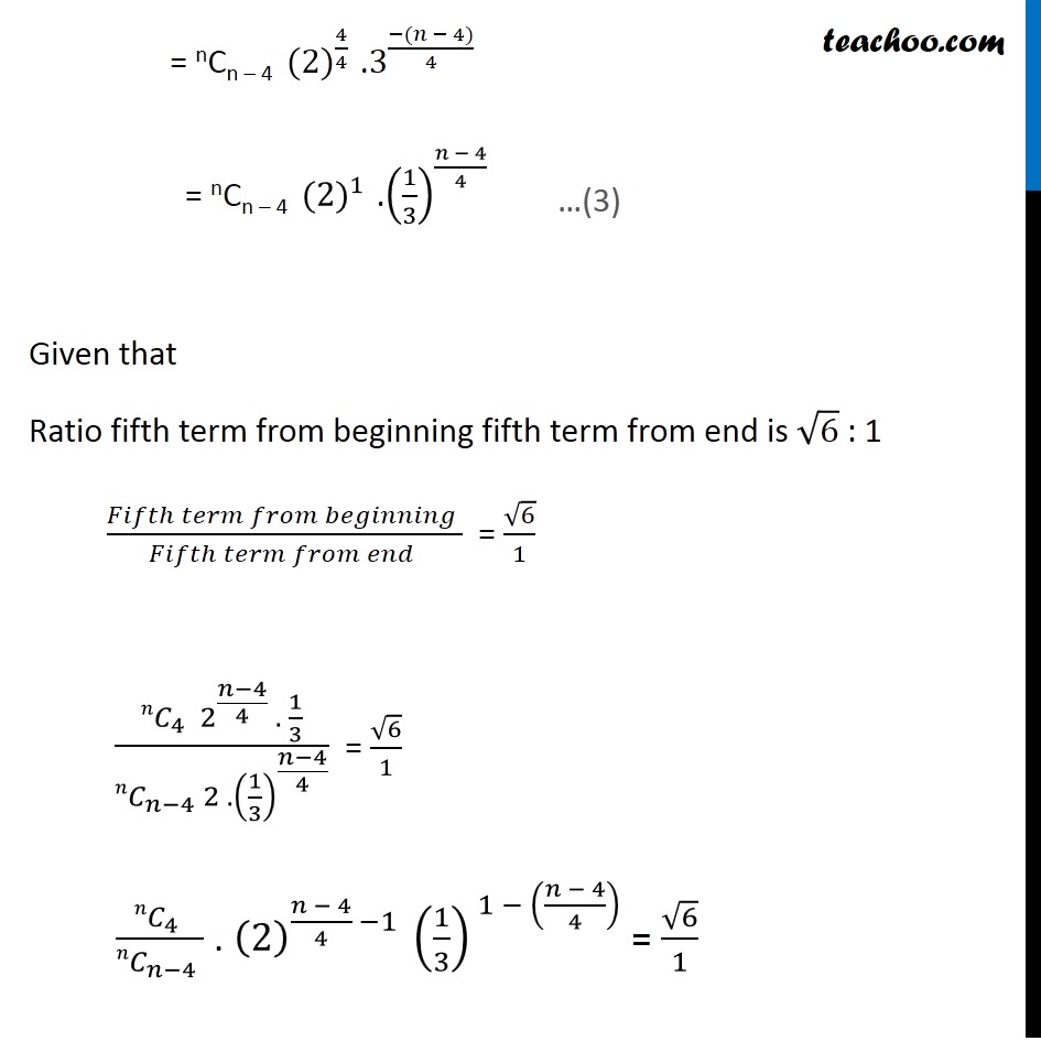 Misc  8 - Chapter 8 Class 11 Binomial Theorem - Part 5