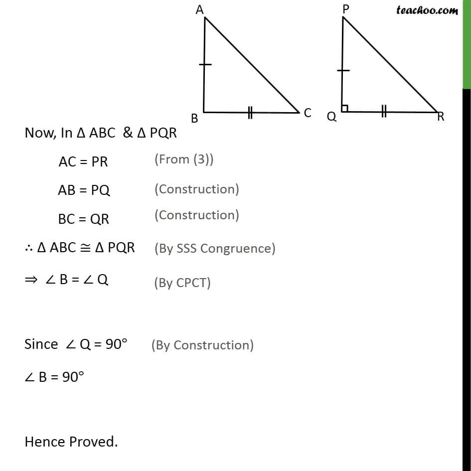 Theorem 6.9 - Class 10 - If square of one side is equal to sum of - Th